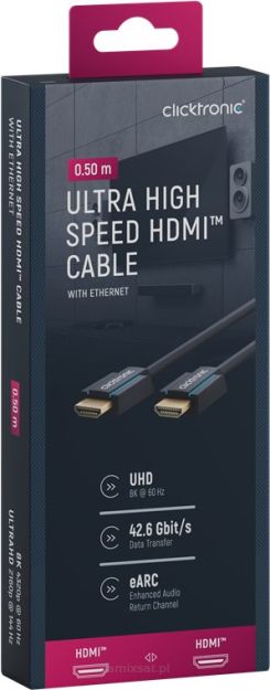 CLICKTRONIC Kabel HDMI 2.1 8K 60Hz 0,5m