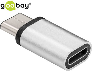 Adapter USB-C na microUSB 2.0 Goobay SREBRNY