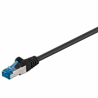 Kabel LAN Patchcord CAT 6A S/FTP czarny 2m