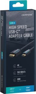 CLICKTRONIC Kabel USB-C - HDMI 2.0 4K 60Hz 1m