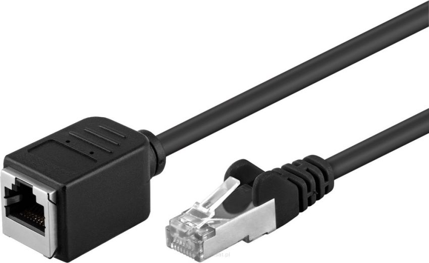 Kabel LAN przedłużacz CAT 5E czarny 1,5m