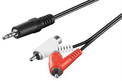 Kabel audio jack 3,5mm - 2x RCA gn/wt Goobay 1,5m