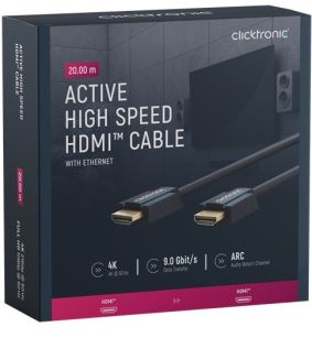 CLICKTRONIC Aktywny kabel HDMI 2.0 4K 60Hz 20m