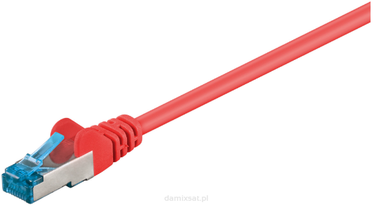 Kabel LAN Patchcord CAT 6A S/FTP czerwony 1m