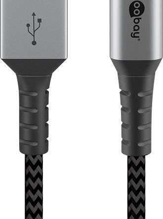 Kabel USB-C - USB-A 2.0 Goobay TEXTIL 1m