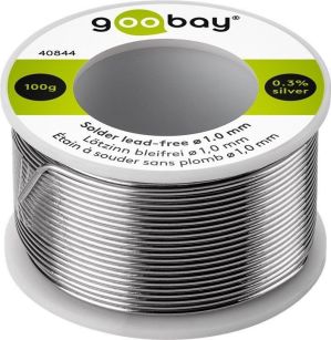 Cyna bezołowiowa SREBRO + MIEDŹ Goobay 1,0mm 100g