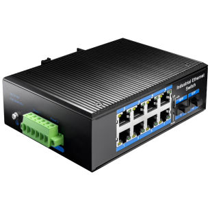 SWITCH PoE 8xRJ45 2xSPF IG1008S2 1Gbps przemysłowy