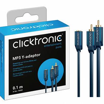 CLICKTRONIC Adapter gniazdo jack 3,5mm - 2xRCA