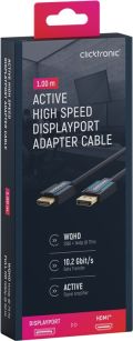 CLICKTRONIC Kabel DisplayPort DP - HDMI 1m