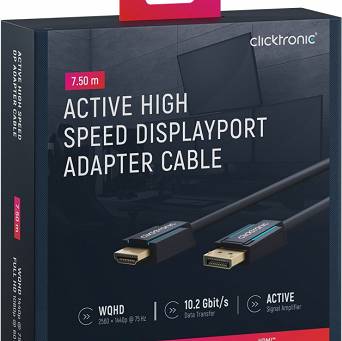 CLICKTRONIC Kabel DisplayPort DP - HDMI 7,5m