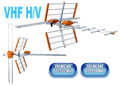 Antena DVB-T AX Galaxy Combo VHF H/V+UHF