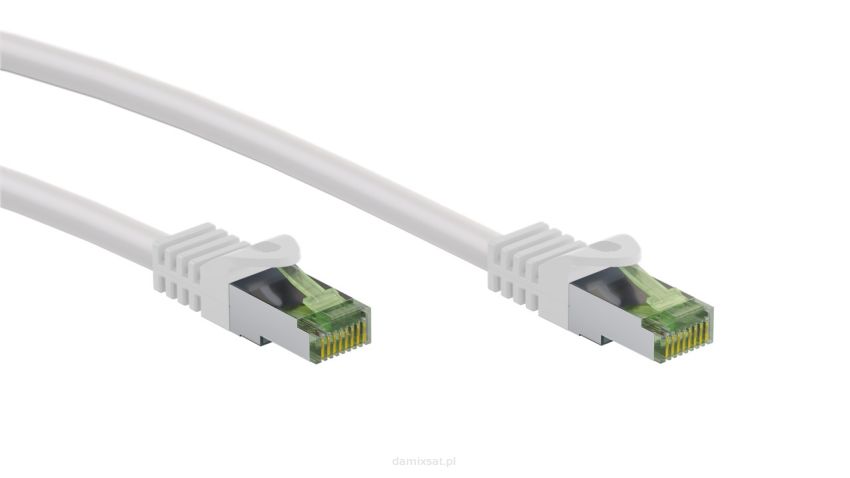 Kabel LAN Patchcord CAT 8.1 GHMT S/FTP biały 3m