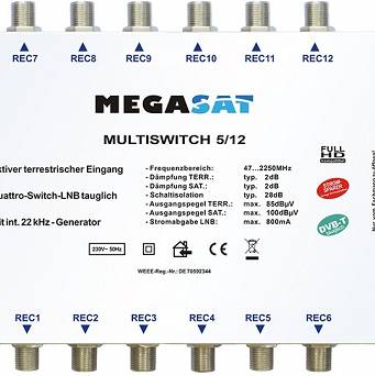 Multiswitch MEGASAT 5/12 +zasilacz