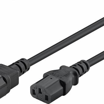 Kabel zasilający IEC C13 - C14 Goobay czarny 1m