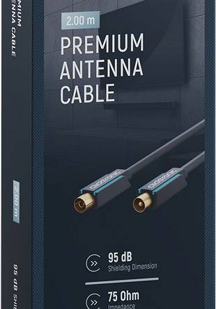 CLICKTRONIC Przyłącze TV IEC kabel antenowy 2m