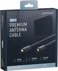 CLICKTRONIC Przyłącze TV IEC kabel antenowy 3m