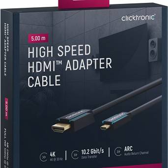 CLICKTRONIC Kabel HDMI - micro HDMI 2.0 4K 60Hz 5m