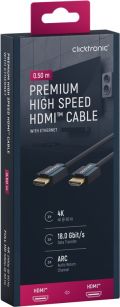 CLICKTRONIC Kabel HDMI 2.0 4K 60Hz 0,5m