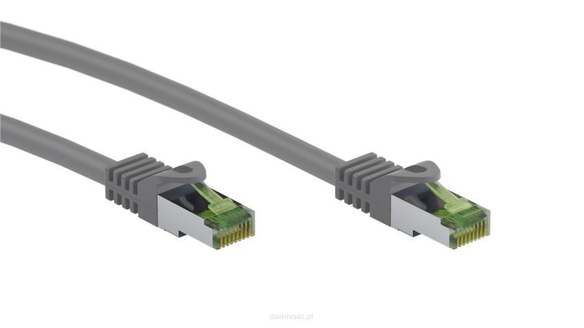 Kabel LAN Patchcord CAT 8.1 GHMT S/FTP szary 3m
