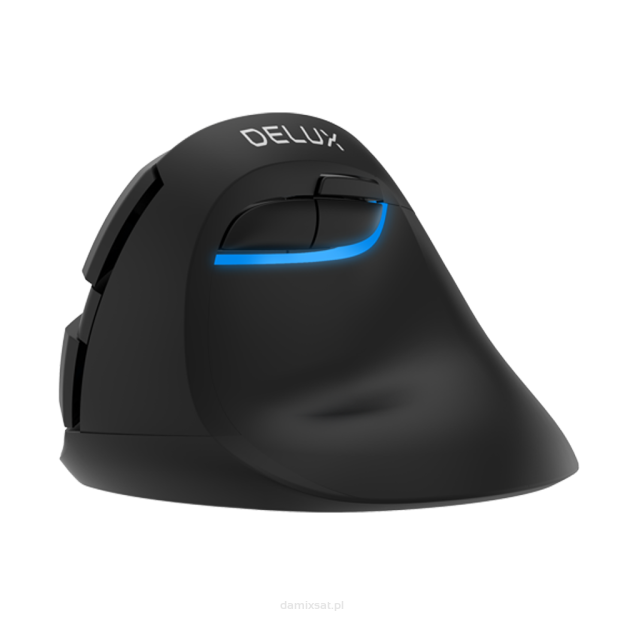 Mysz pionowa Delux M618 MINI czarna, bezprzewodowa
