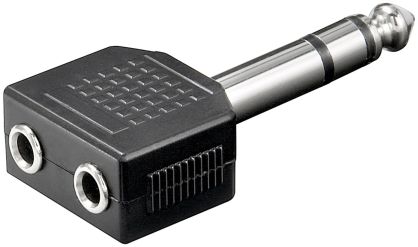 Adapter audio 2x Jack 3,5mm - Jack 6,35mm Goobay