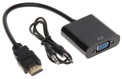 Konwerter HDMI na VGA + audio SPH-VA02 Black