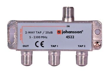 2 WAY TAP Odgałęźnik 2-krotny Johansson 20 dB 4522