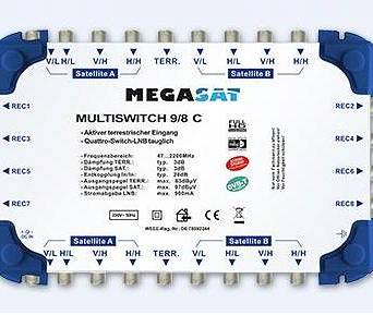 Multiswitch kaskadowy Megasat 9/8 C