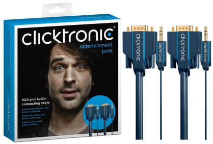 CLICKTRONIC Kabel VGA z Audio Jack 3,5mm 2m