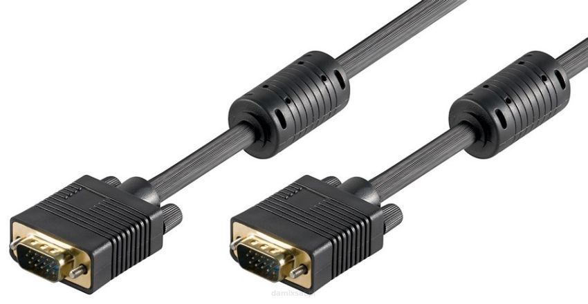 Kabel VGA Goobay M/M Gold czarny - 20m
