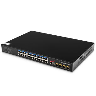 SWITCH 24x PoE+ GS5024PS4 400W 4x SFP +RJ  Layer 3