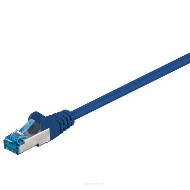 Kabel LAN Patchcord CAT 6A S/FTP niebieski 2m