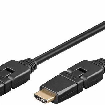 Kabel HDMI Obrotowy Goobay Czarny 5m