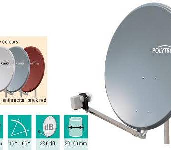 Antena SAT aluminiowa POLYTRON OSP 85 czerwona