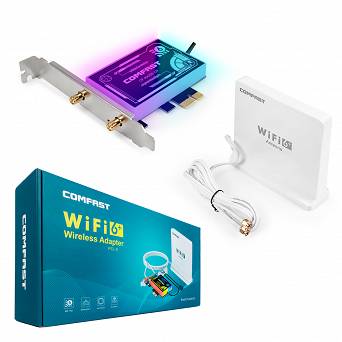 Karta sieciowa Wi-Fi na PCI-E AX3000 Wi-Fi 6 ARGB