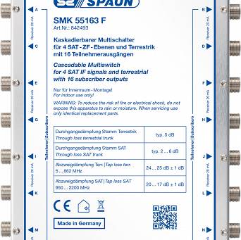 Multiswitch kaskadowy Spaun 5/5 na 16 SMK 55163 F