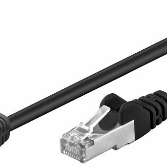 Kabel LAN Patchcord CAT 5E F/UTP 1x90 CZARNY 5m