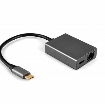 Multiport USB-C na USB-C + RJ45 SPU-M08 gigabit