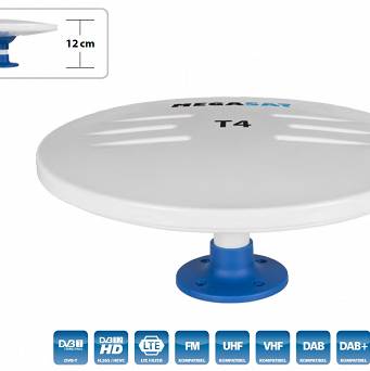 Antena DVB-T VHF+UHF MEGASAT T4 44dB 28x12cm