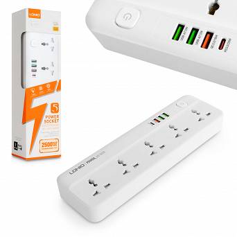 Listwa zasilająca z ładowarką 5 AC 1 USB-C 3 USB