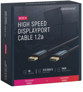 CLICKTRONIC Kabel DisplayPort DP - DP 1.2 4K 20m