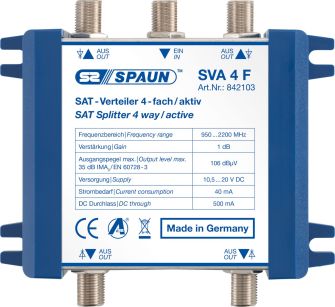 Rozgałeźnik SAT quattro/wideband Spaun SVA 4F