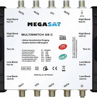 Multiswitch kaskadowy Megasat 5/8 C