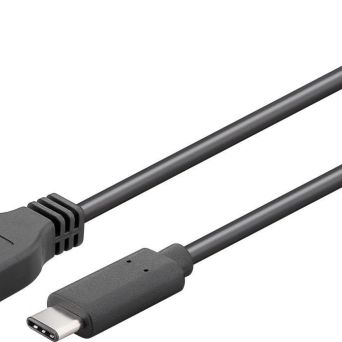 Kabel USB-C - USB-A 2.0 Czarny 0,5m Goobay