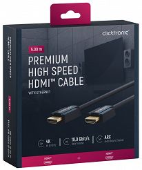 CLICKTRONIC Kabel HDMI 2.0 4K 60Hz 5m
