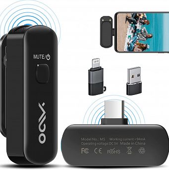 Bezprzewodowy mikrofon krawatowy bluetooth M5