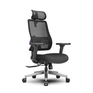 Fotel biurowy obrotowy Spacetronik LUMBO 11 Czarny