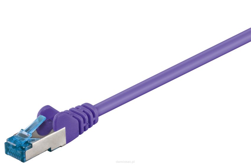 Kabel LAN Patchcord CAT 6A S/FTP fioletowy 1,5m