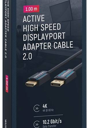 CLICKTRONIC Kabel DisplayPort DP - HDMI 2.0 4K 1m