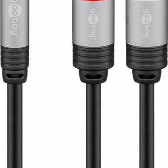 Kabel audio Jack 3,5mm - 2x RCA Goobay Plus 3m